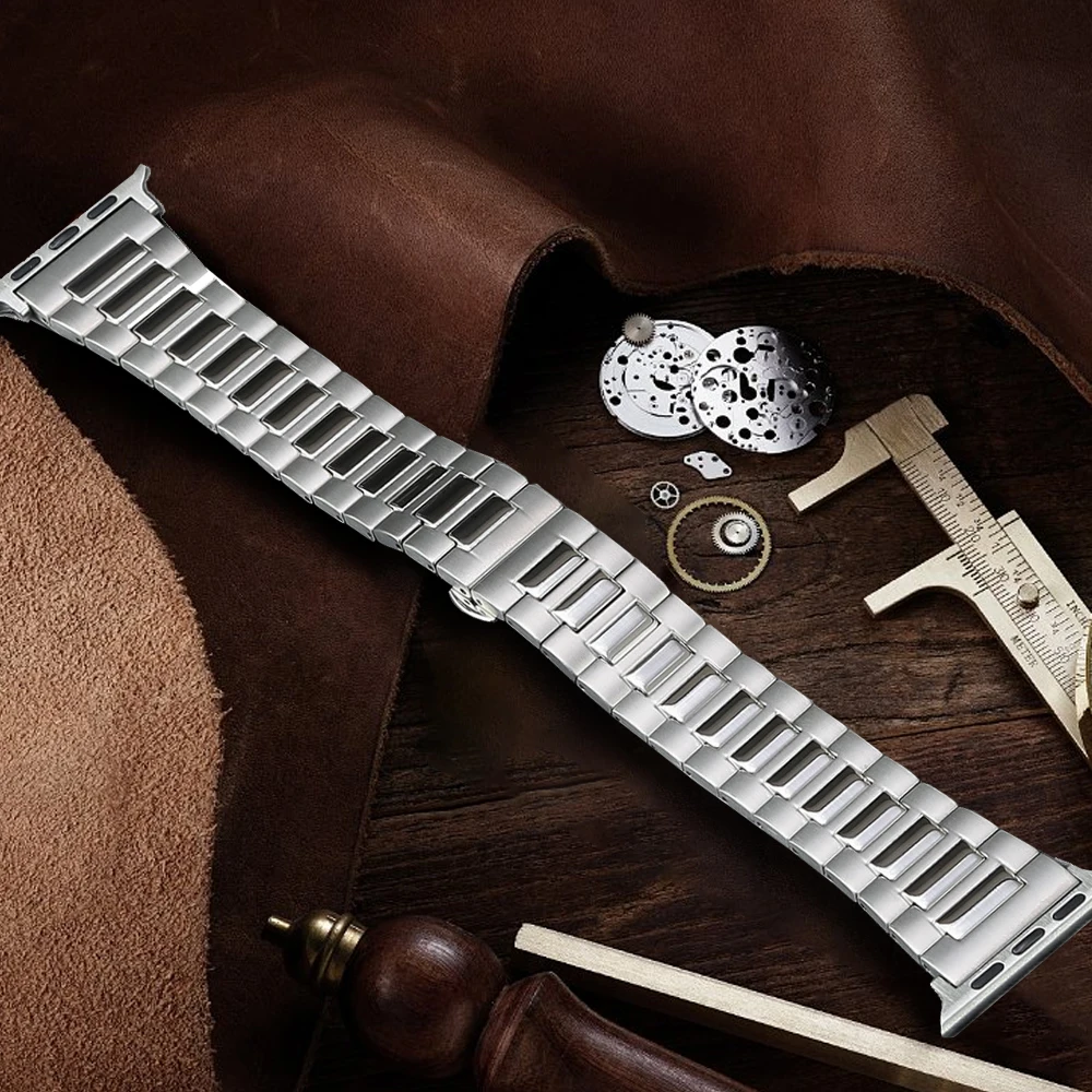 Titanium Strap for Apple Watch Ultra Band 49mm 45mm 41mm Butterfly Buckle Bracelet IWatch Series 8 7 6 5 4 3 SE 40mm
