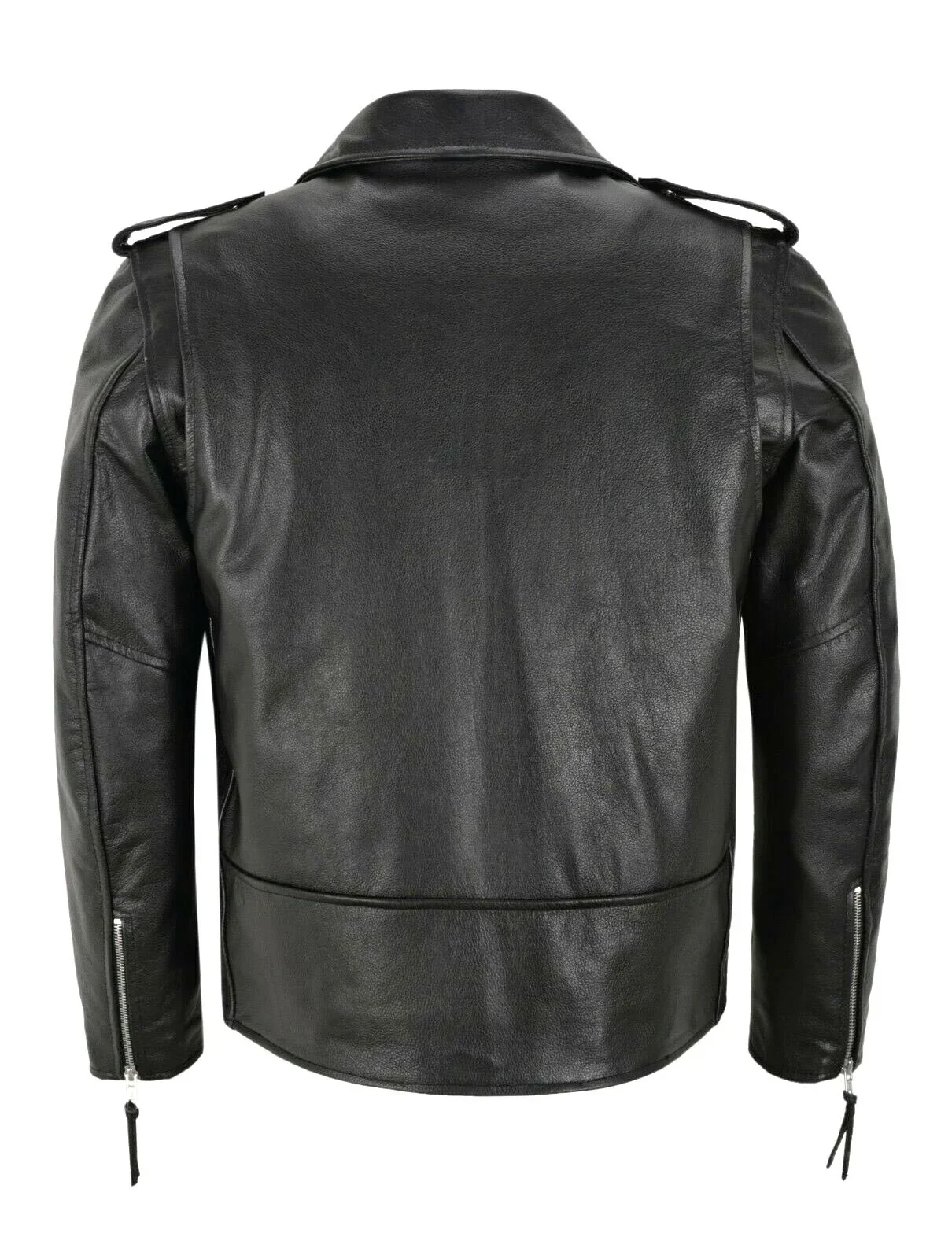 Men Leather Jacket Motorcycle Slim Fit