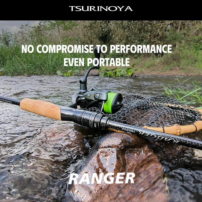 TSURINOYA 여행용 낚싯대 RANGER 2.08m 2.09m 2.21m L-ML, ML-M FUJI A 가이드 패스트 액션 휴대용 스피닝 캐스팅 배스 낚싯대
