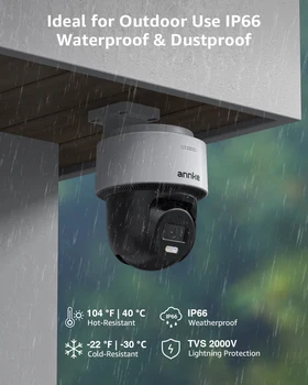 ANNKE 3K PT Speed Dome PoE Security Camera Smart Dual Light Night Vision Human Detection Auto-Track Lite Two-Way Audio CPT500 6