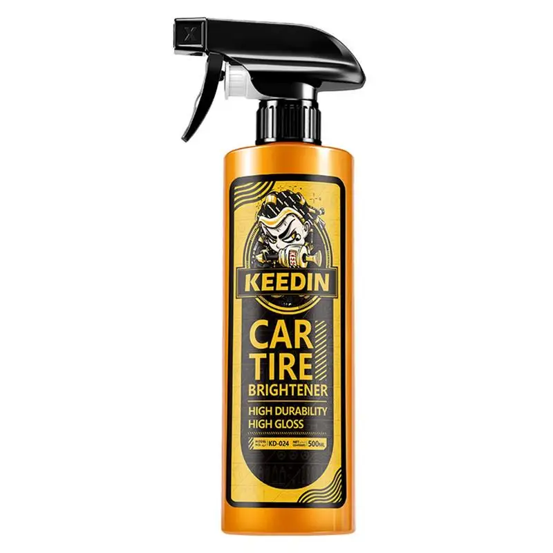 

Tire Shine Spray 500ml Tire Shiner Spray Neutral Long Lasting Tire Maintenance Supplies With Sponge For Tire Door Frame Strips