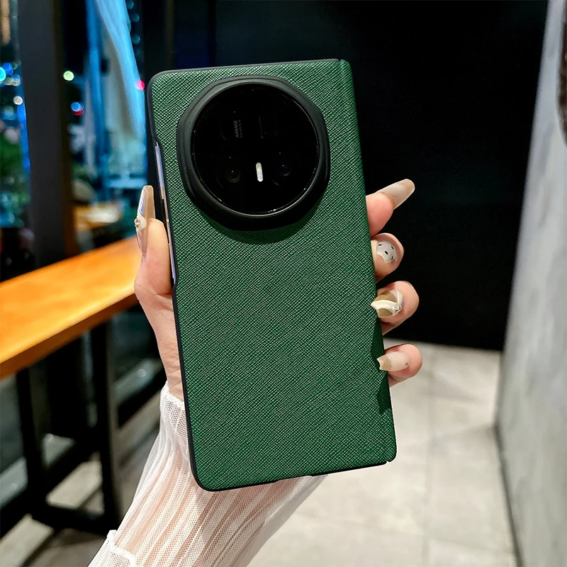 Shockproof Magnetic Hinge Leather Smartphone Case - Slim Hard PC Back, Full Protection