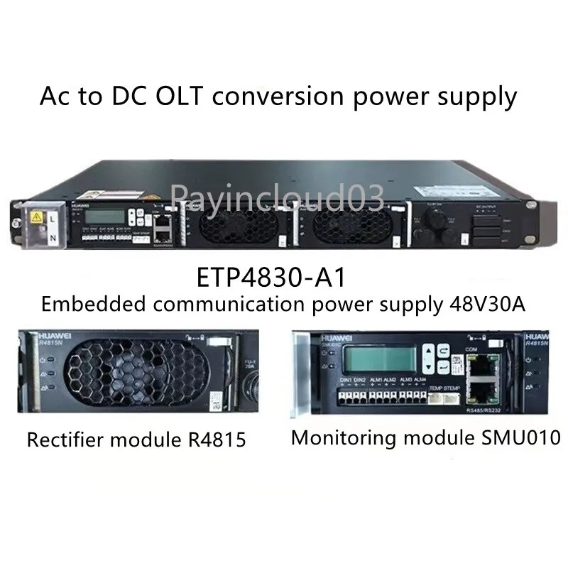 

ETP4830-A1 OLT Power Adaptor Panel 30A AC - 48V 100V-220V DC Double Transformer with SMU01C Landed EnergySupply