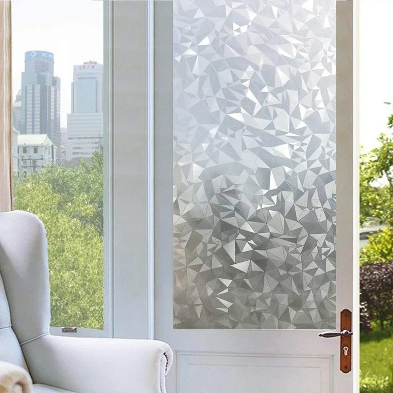 40CM Beautiful Texture Static Cling Glass Window Film/Sticker Privacy Home Decor 