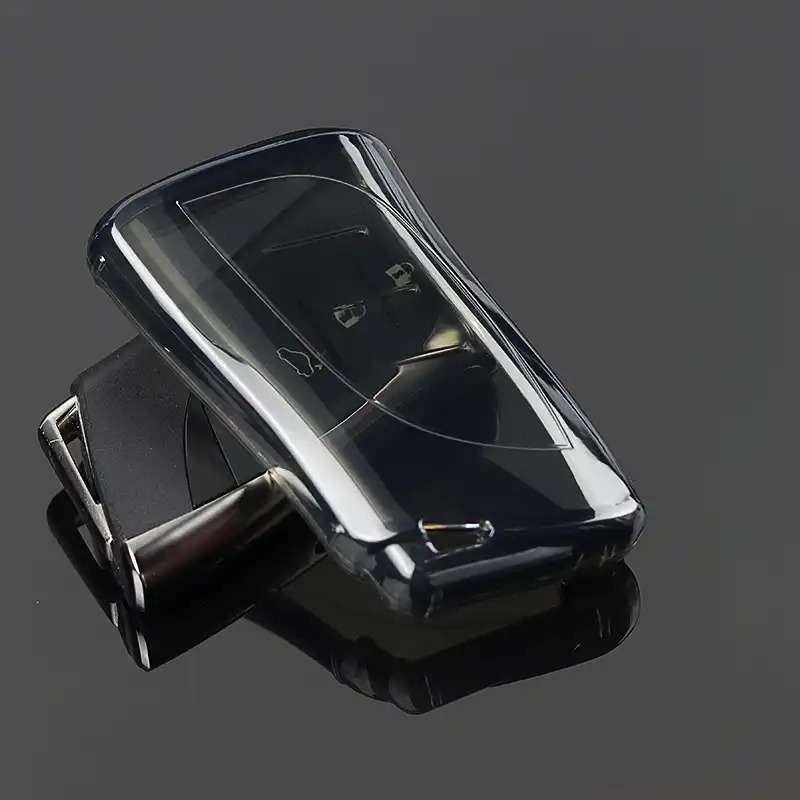 Chrome Black TPU Key Fob Case For Lexus IS ES GS LS RC NX RX - Protective Shell