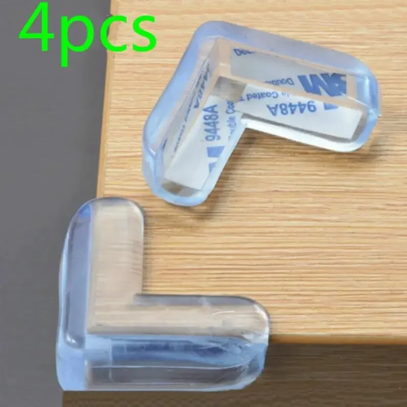 Child Safety Transparent Silicone Protector Table Corner Protection Cover Children Anticoll Liquid Silicone Rubber 4 PCS /1 PC silicone table corner protector