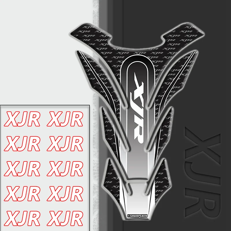 For Yamaha XJR 1300 1200 XJR1300 xjr Motorcycle 3D Gel Fuel Tank Pad Decorative Protective Stickers Fishbone Decals Waterproof