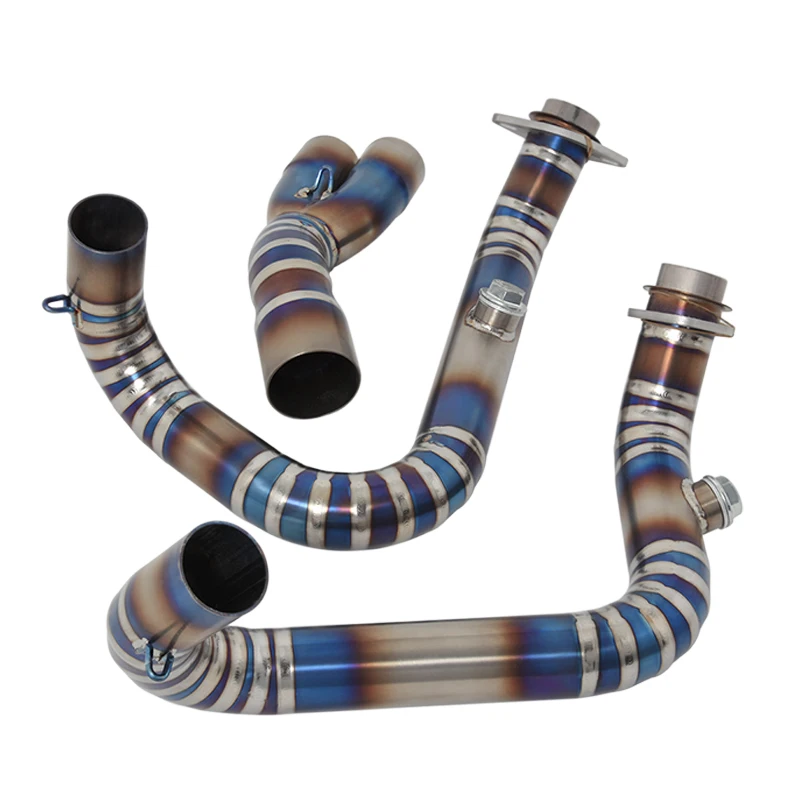 Titanium Alloy Motorcycle Exhaust Front Link Pipe Escape Moto Modify Muffler Slip On For CFMOTO CLX-700 CLX700 Sport 2020 - 2023 - Image 2