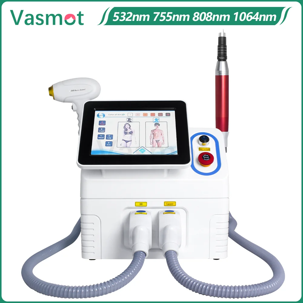 

1064nm 755nm 532nm Pico Laser Hair Removal Machine Pico Laser Tattoo Removal Device Laser Epilator Women Painless Face Body