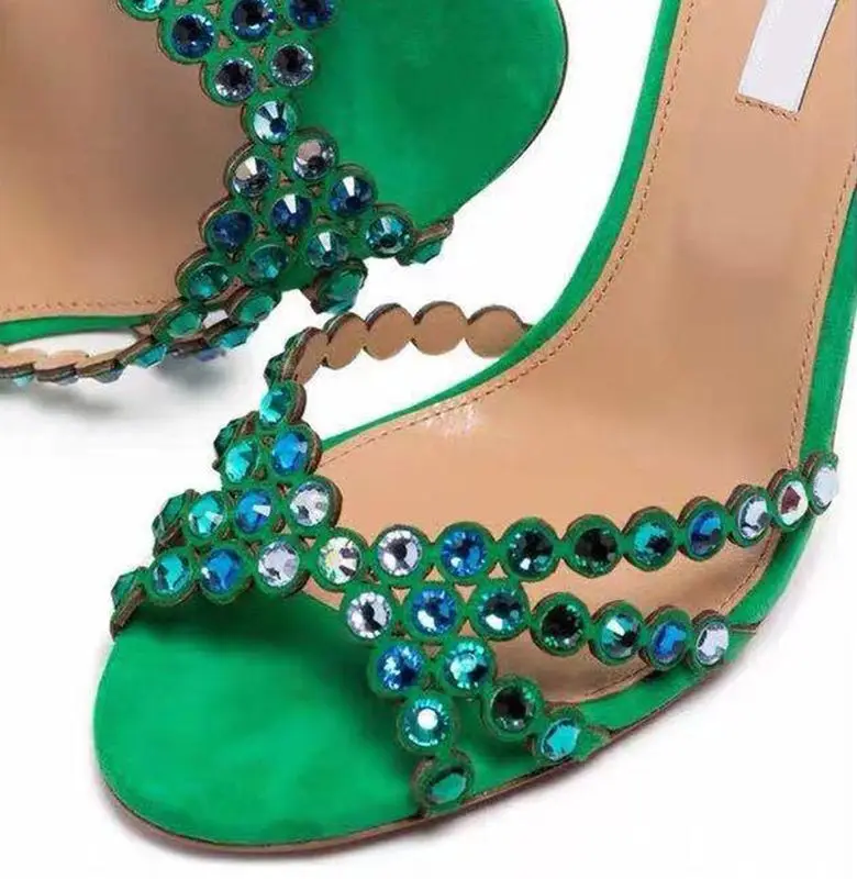 Peep Toe Ankle Buckle Slingback Rhinestone Sandals Women Bling Crystal High Heels Wedding Shoes Lady Elegant Vogue Dress Pumps Women Slingback Sandals Women High Heels Shoes Women Dress Shoes