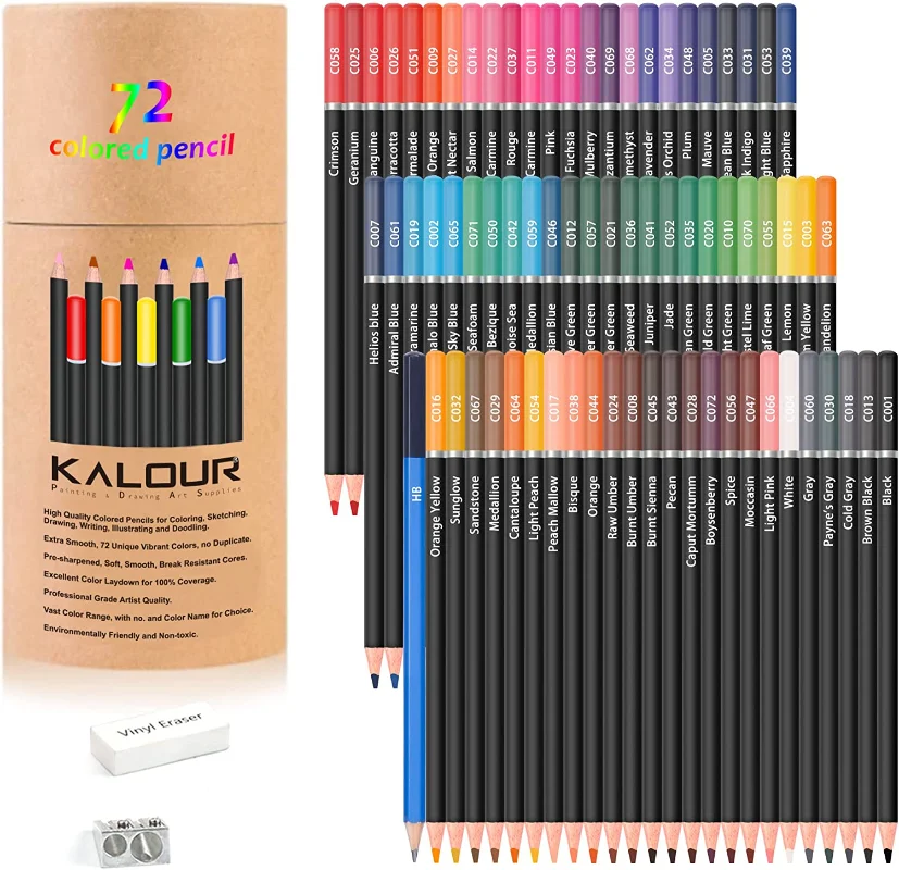 48Pack Colored Pencils for Adult Coloring Books, Soft Core, Art Drawing  Pencils for Artists Kids Beginners, Coloring Pencils Set - AliExpress