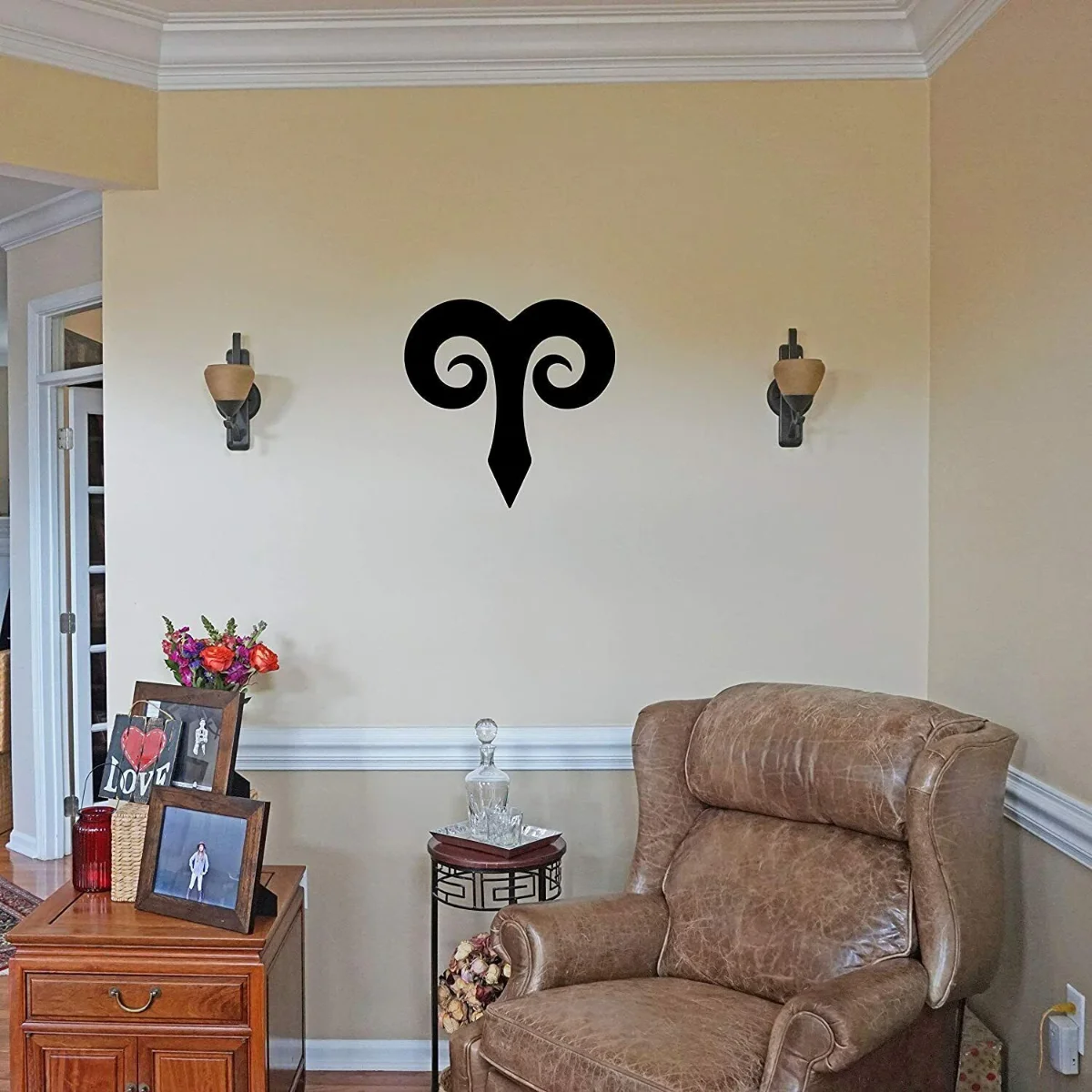 

Aries Horoscope Symbol Metal Wall Sign - Metal Home Décor Decorative Living Room/Home Decoration