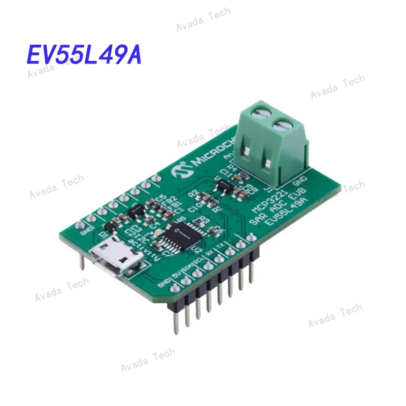 

Avada Tech EV55L49A Data Conversion IC Development Tool MCP3221 SAR ADC Evaluation Board