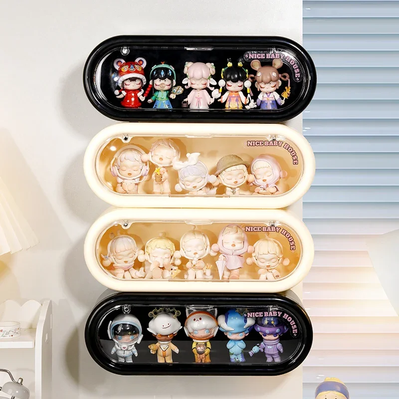 Desktop, Wall-mounted Blind Box Display Box Dust-proof Doll Ornaments Organizer Home Transparent Wall-mounted Display Cabinet