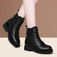 Women new winter black short boots Outdoor non slip walking shoes Casual thick soled Chelsea Boots Fashion comfort shoe Botas De - Image 2