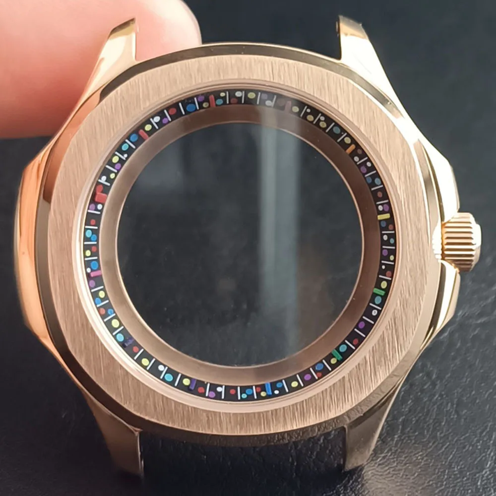 Stainless Steel Sapphire Glass Waterproof Watch Case with Inner Ring 39.5MM
