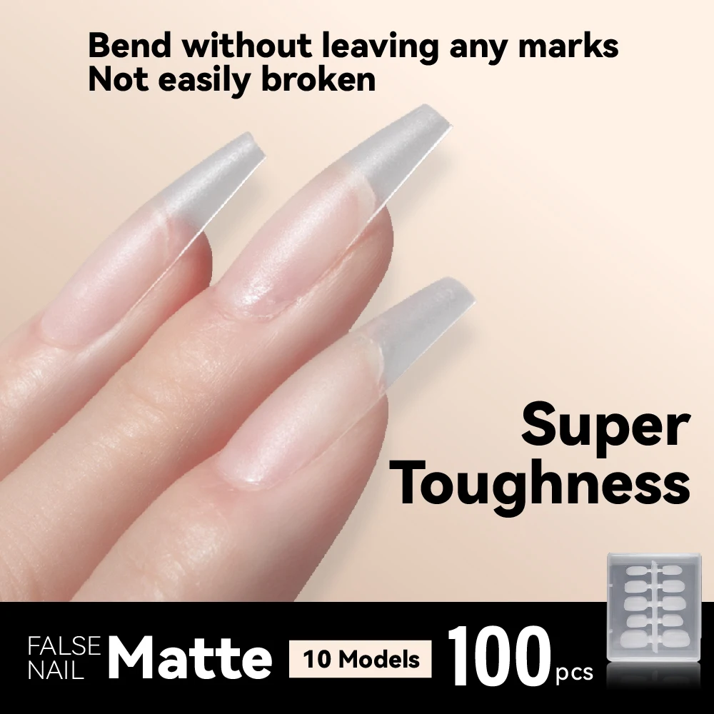Navolution100pcs standard size artificial nails, matte artificial nail