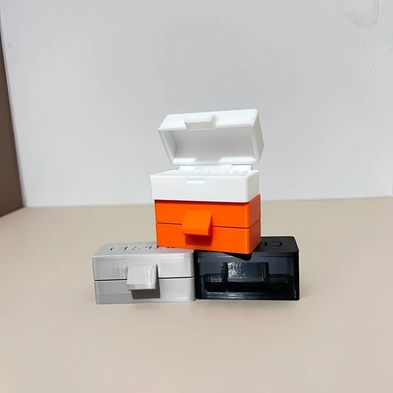 [휴대용] 10홀 CR2032 버튼 배터리 홀더(서랍 슬롯 10개 포함) - 소형 배터리를 위한 휴대용 보관 상자, 분실 방지