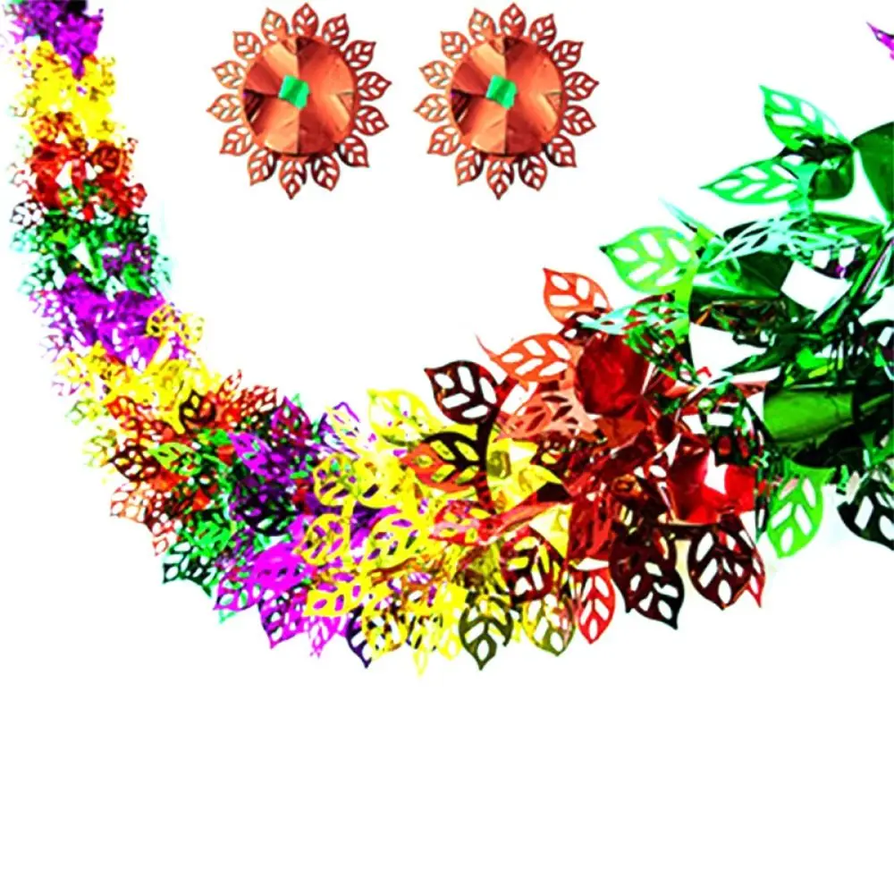 

3D Christmas Foil Garlands Colorful DIY Festive Wedding Hanging Garland Flexible Twist Garland Christmas Tree Decorations