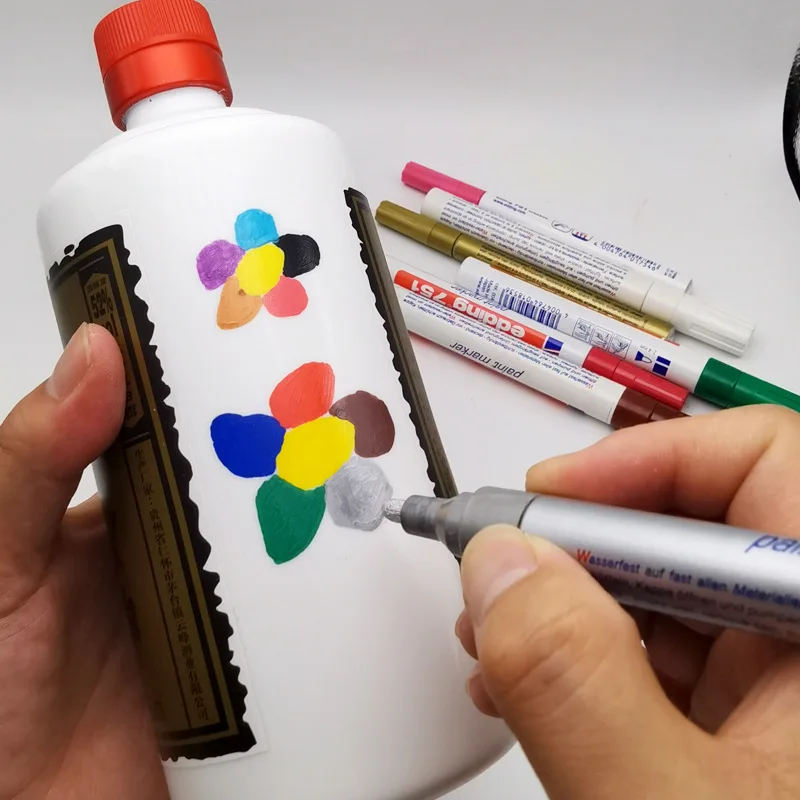 Paint Marker Pen Paint Pen Art Marker Pen Art Markers Marker Pens Gold 2MM Alcohol-proof Marker Pen