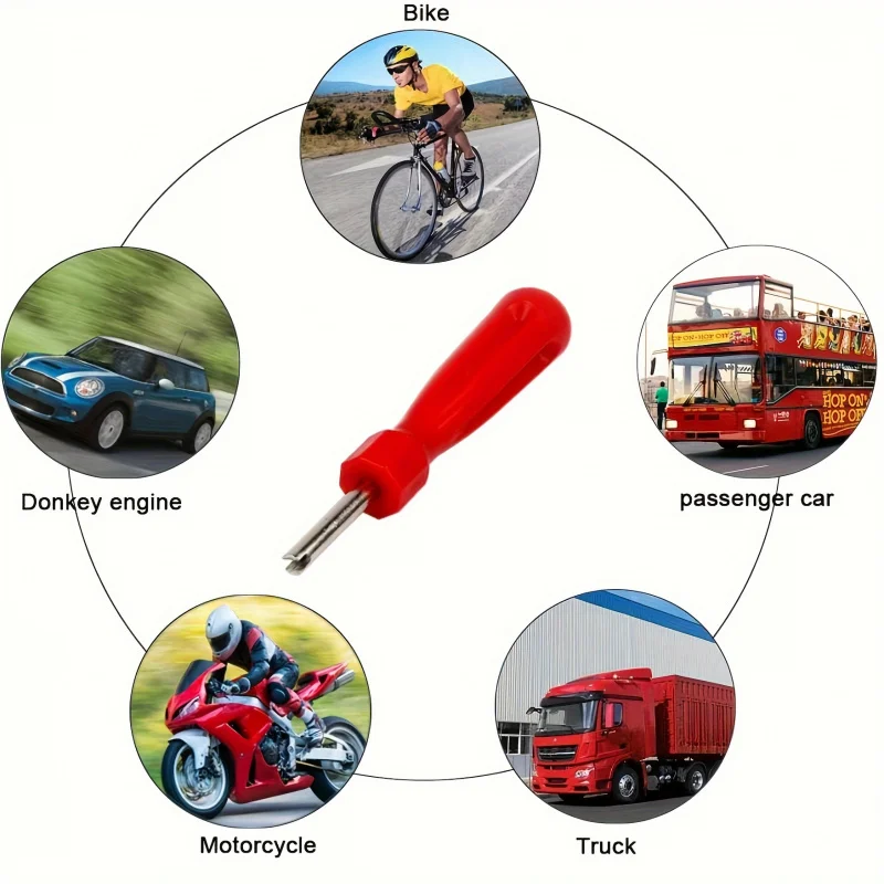 Tire Valve Stem Core Remover 1PC Slotted Handle Screwdriver for Car Bicycle