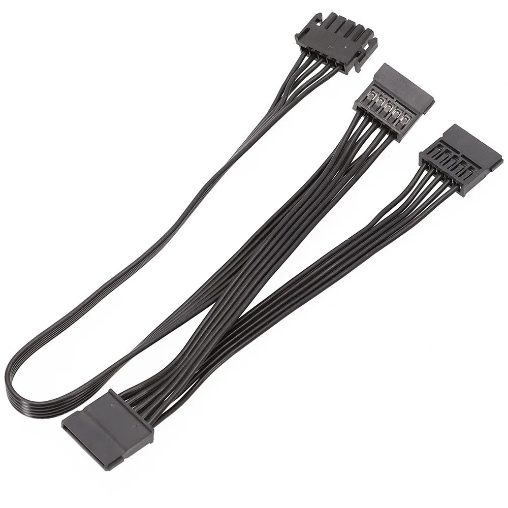 Enermax 모듈러 PSU용 SATA 주변 전원 공급 장치 케이블, 5 핀-3 포트