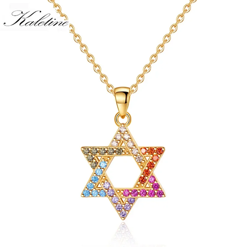

Kaletine Jewish Magen Star of David 925 Sterling Silver Necklace Women Men Israel Judaica Hebrew Jewelry Hanukkah Pendant