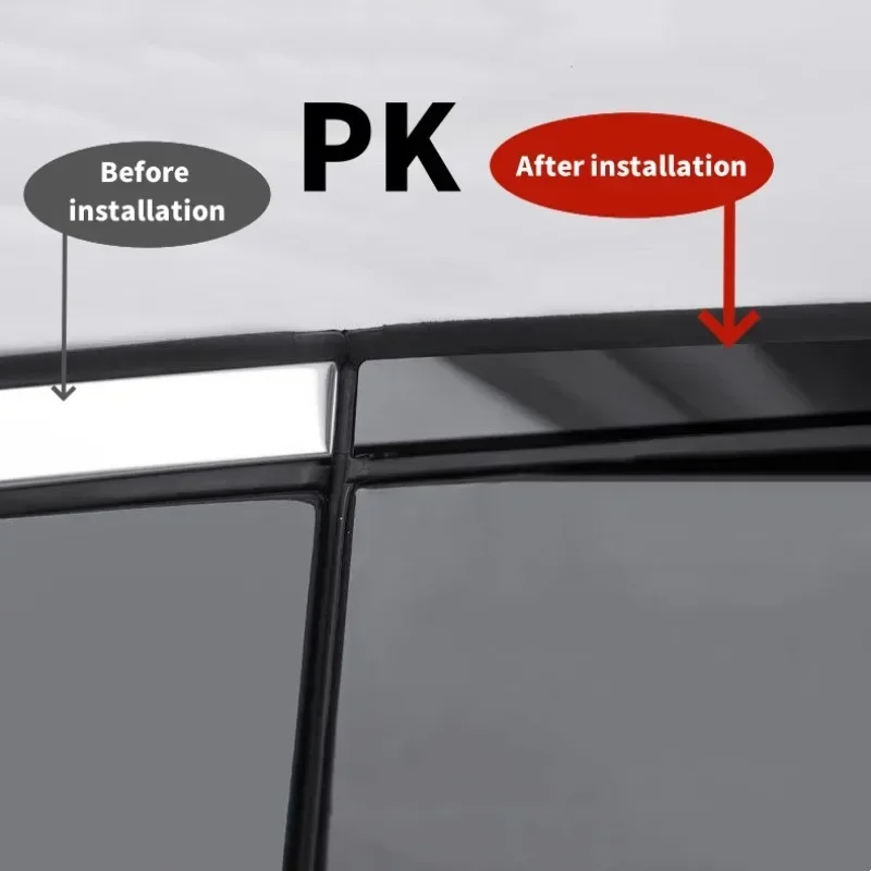 Black Vinyl Car Window Trim Film Flexible Door Sticker