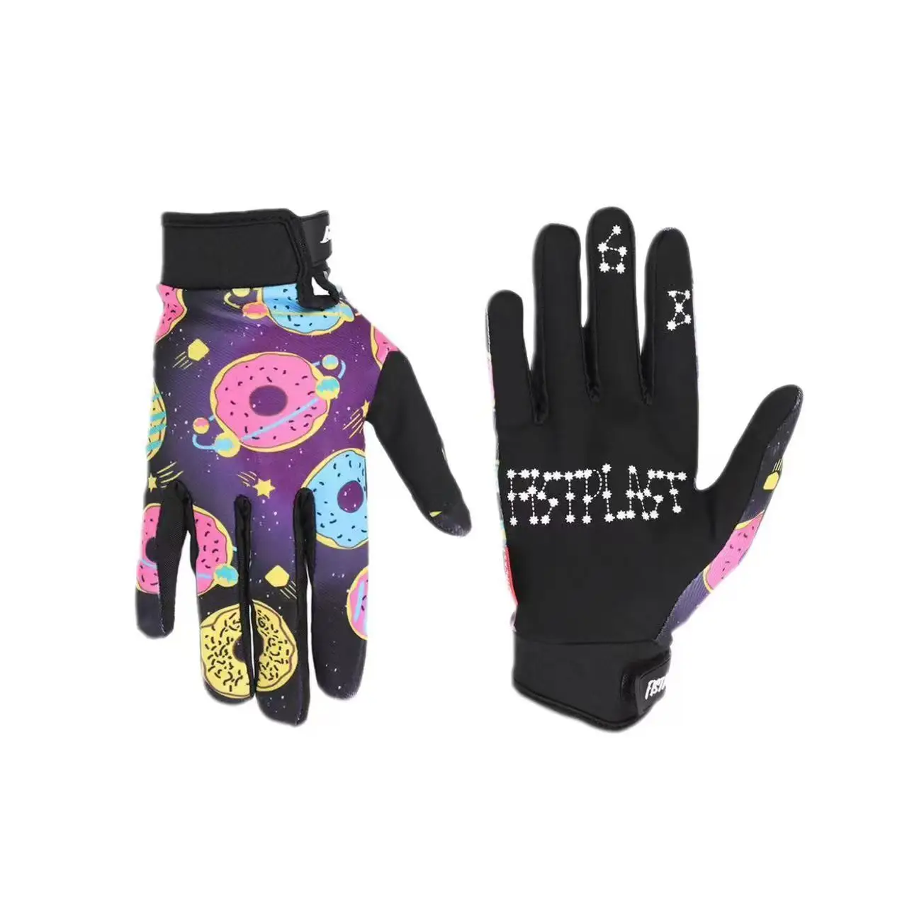 fistplast Four-color Super Donut Wheel Glitz Riding dirt bike long finger touch screen gloves 2
