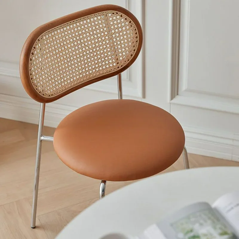 

Rattan Dining Chair Relaxing Dressing Table Cafe Office Dining Chair Cushion Study Silla Escritorio Living Room Furniture Stool