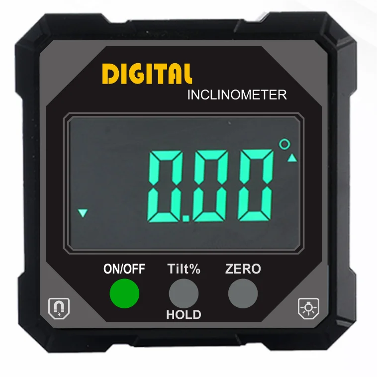 Rapporteur Digital LCD 4x90° - Inclinomètre Magnétique Précision 0.2° - Niveau Électronique IP54 - Pour Bois Et Réparation Auto