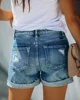 High Waist Crimping Women Short Jeans Summer Fashion sexy Ripped Denim Shorts New Casual Push Up Vintage Denim Shorts Streetwear 3