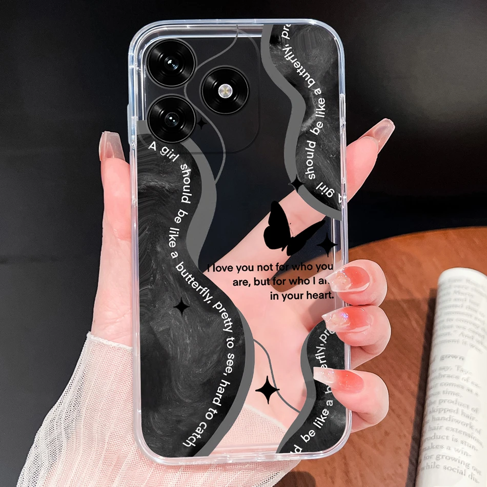 Gradient Color Soft Silicone Clear Phone Case - Lightweight Protective Cover