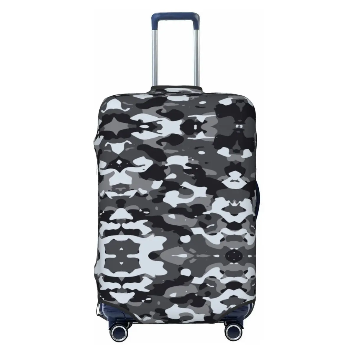 Black Modern Military Camouflage Camo Style Luggage Cover Elastic Travel Suitcase Protective Covers Suit For 18-32 inch