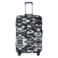 Custom Black Modern Military Camouflage Camo Style Luggage Cover Elastic Travel Suitcase Protective Covers Suit For 18-32 inch 1