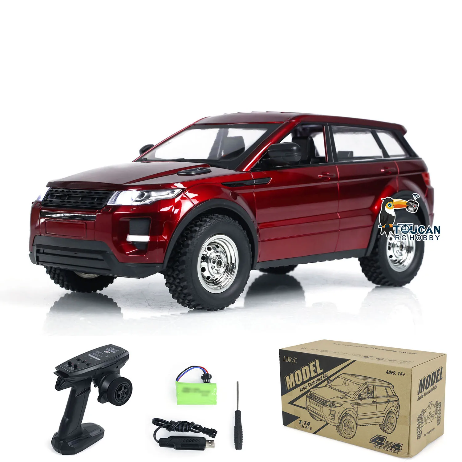 Geschenke LDRC 4x4 1/14 RC Crawler Auto 4WD Ferngesteuertes Offroad-Fahrzeug Modell LD1299 Automodell mit Lichtsystem Spielzeug für Jungen – Detail 1
