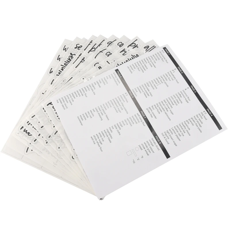 168PCS Pantry Label Printed Home Containers Jars Bottles Tags Waterproof Transparent Self-Adhesive Food Label Stickers