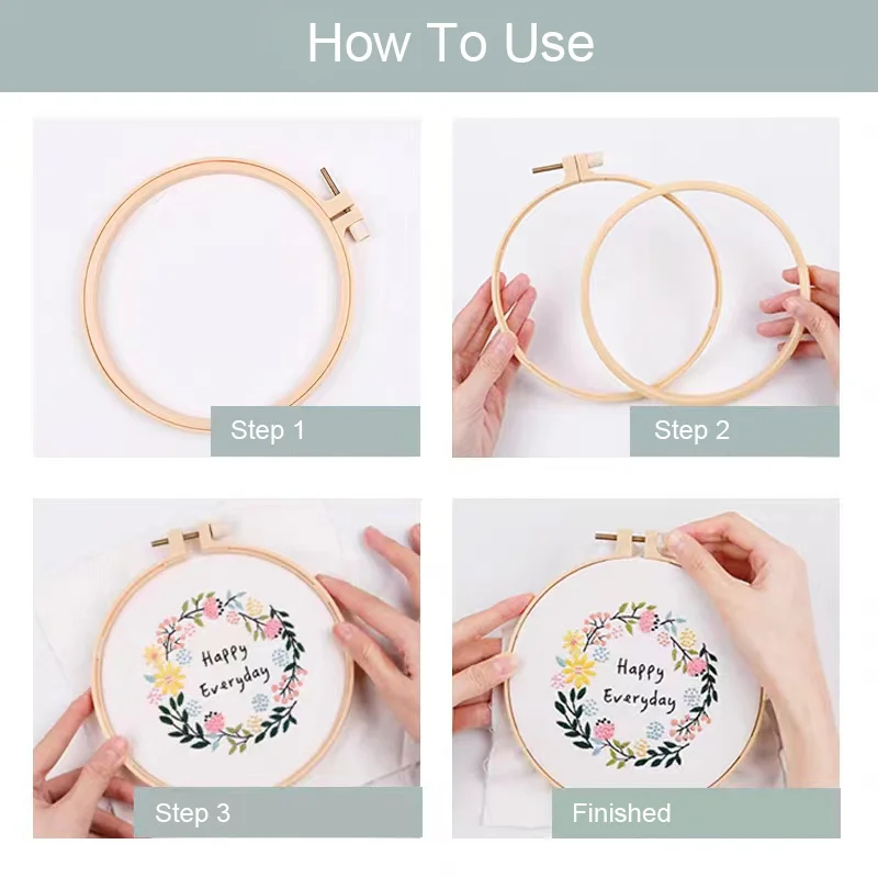 9 inch embroidery hoop with rounded edges