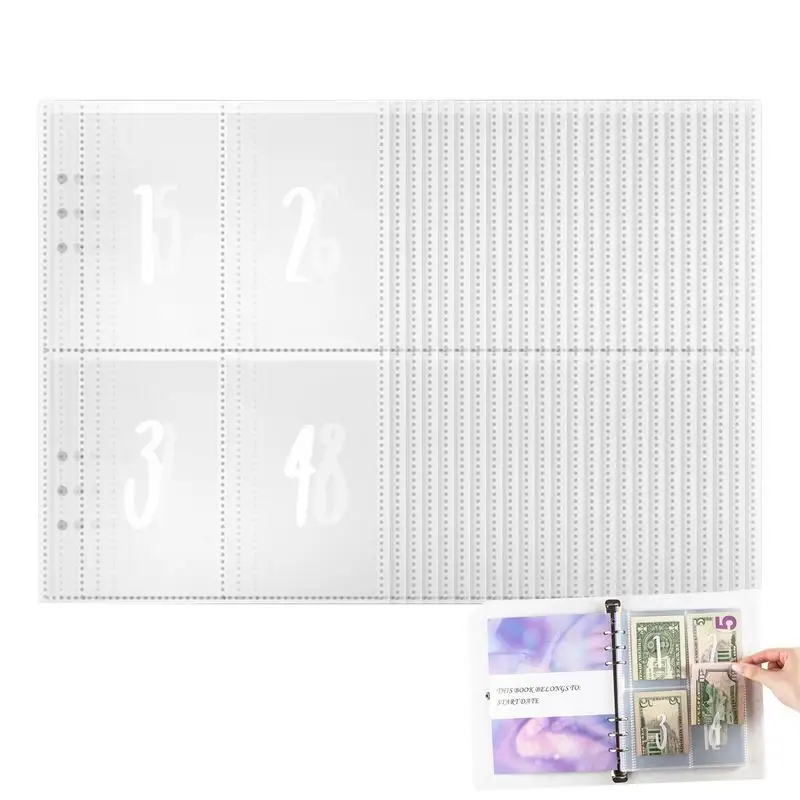 100 Envelope Challenge Binder Save Savings Challenges Loose-Leaf Binder Budget with Cash Envelopes Money Organizer System