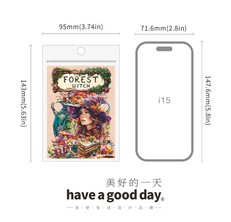 30pcs/lot Kawaii Stationery Stickers woodland witch Junk journaling stickers Planner Decorative Mobile Scrapbooking Supplies
