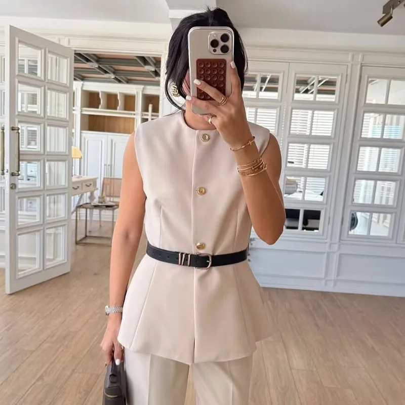 سترة نسائية صيفية، سترة نسائية بدون أكمام، ملابس خ...