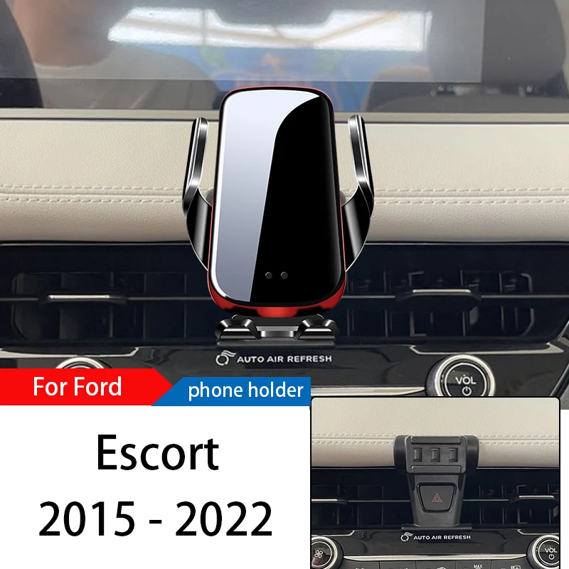 

Автомобильный держатель для телефона с беспроводным зарядным устройством, подставка для Ford Escort 2015-2022, регулируемый кронштейн для GPS-навигации, Аксессуары для мобильных телефонов
