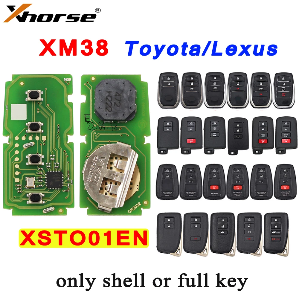 

Xhorse XSTO01EN VVDI XM38 Smart Key 8A 4D 4A for Toyota Corolla Rav4 Camry Land Cruiser Lexus GS300 ES300 ES330 English Version