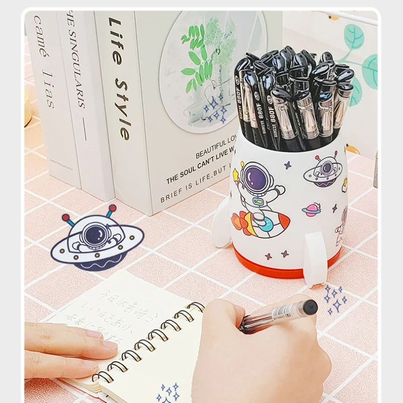 귀여운 펜꽂이 책상 펜 케이스, 대용량 연필 보관함, 책상 정리함, 학교 사무실..