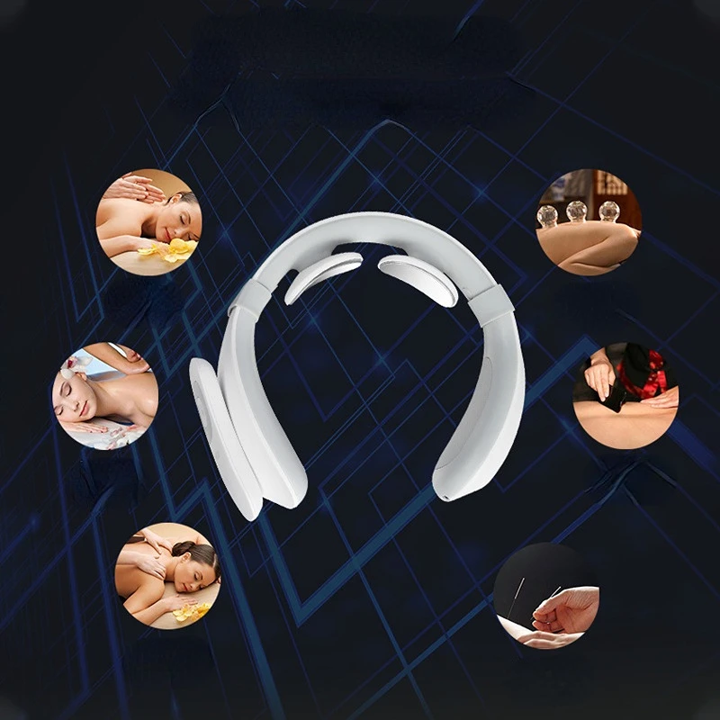Electric Pulse Neck Massager Cervical Massager Muscle Relax Relaxation Therapy Shoulder Deep Tissue Massage with Remote Control