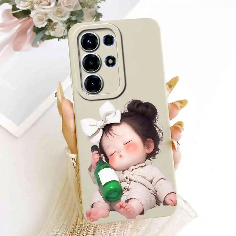 Floral Silicone Soft Shockproof Back Cover Case
