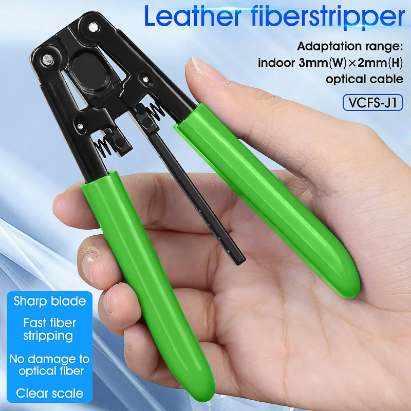 

Optical Fiber Wire Stripper VCFS-J1 FTTH Cable Wire Stripper Plier Cutting Stripping Peeling Plier Electrician Repair Tool