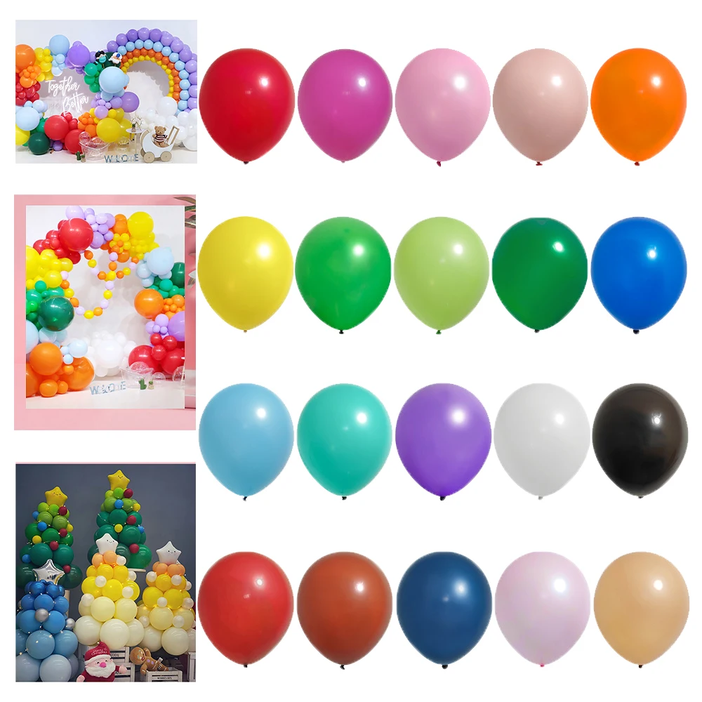 

10 inch Pearl Cream Matte Latex Round Balloon Set Pink Blue White Helium Ball Wedding Birthday Party Decoration Globo Baby Showe