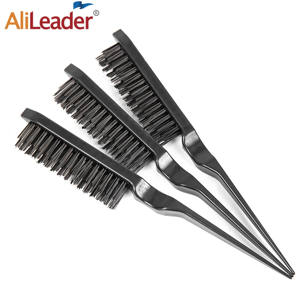 1 Pcs High Quality Nylon Hair Brush For Women Slick Ponytail Slim Line Teasing Combing Brush Hair Accessories For Ladies Girls 4