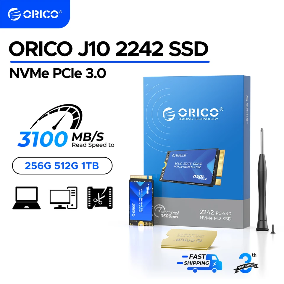 ORICO M.2 2242 1TB SSD NVMe PCIe3.0 Gen 3x4 Internal Solid